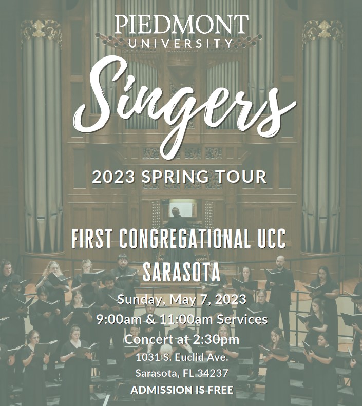 Piedmont Singers Concert Poster