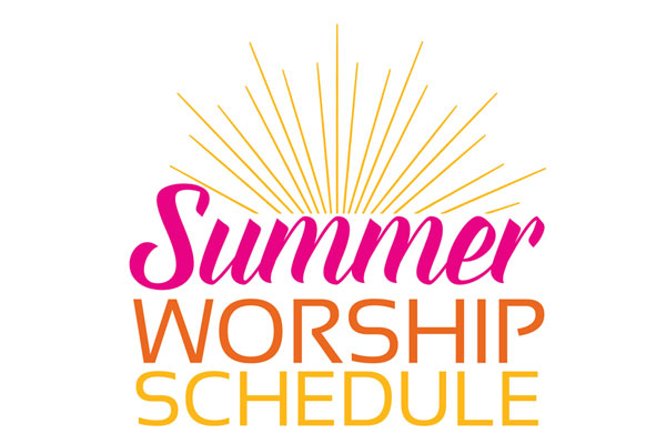 Summer Worship Schedule graphic